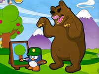Coloreaza Ursul si pinguinul Coloreaza Ursul si pinguinul
